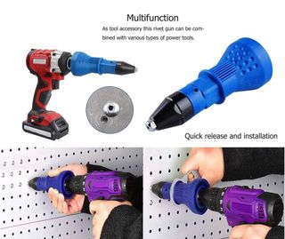 Adaptador Remachadora para Taladro Inalámbrico