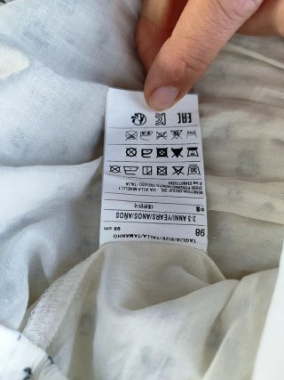 Vestido niña 2-3 años estampado flores y lazos