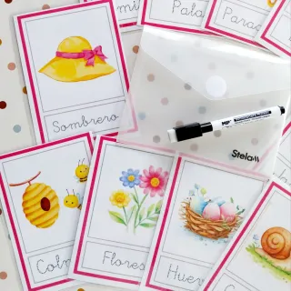 Pack 12 Fichas Educativas Reutilizables Lecto