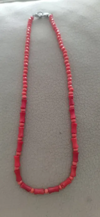 Collar Coral y Cristal