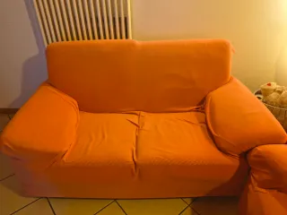 Divano letto arancione 2 posti