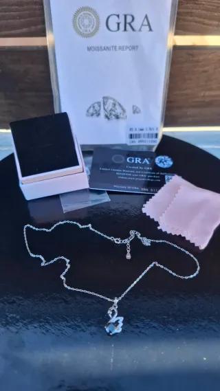 Collar Cisne Moissanita Plata 925