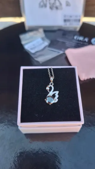 Collar Cisne Moissanita Plata 925