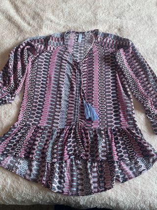 Blusa boho estampada talla única