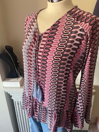 Blusa boho estampada talla única