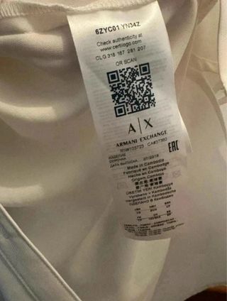 Camicia Armani Exchange bianca e nera