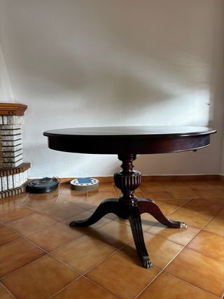 Pack muebles de madera nogal con vitrina