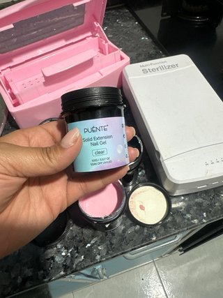 Lote manicura profesional rosa y negro