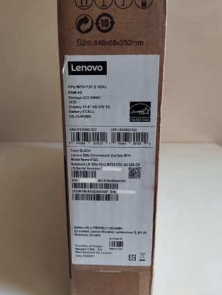 Portátil Lenovo Chromebook +caja-Ideal Estudiantes