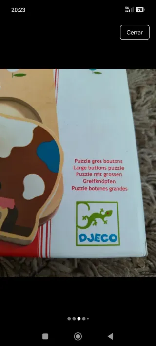 Puzzle Madera Animales Djeco 12 Meses
