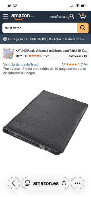 Funda Tablet 10” Trust Negra