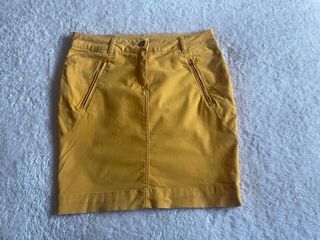 Falda Kookai Algodón Amarilla Talla M