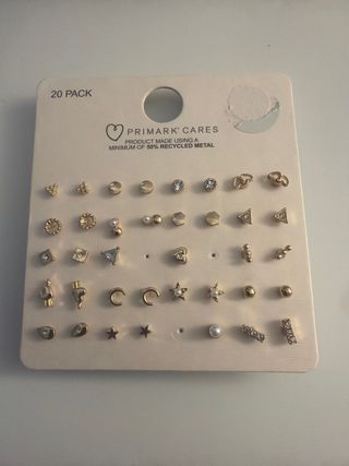 Pack 20 Pendientes Bisutería Dorados
