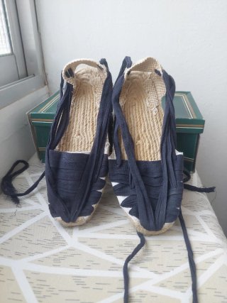 Esparteñas Fallero negra y blanca