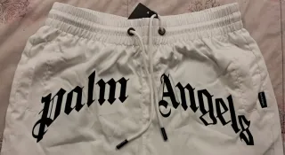 Costume Palm Angels Bianco Logo Taglia XL Shorts