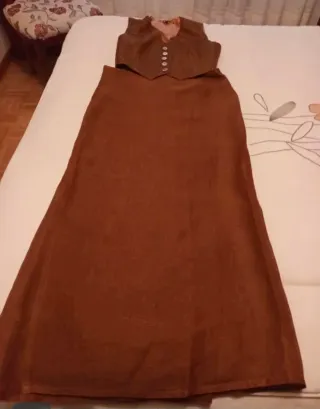 Chaleco largo marrón talla S Sin estrenar