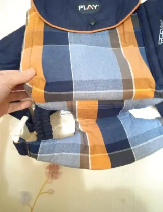 Mochila Porta Bebé Mochi Play Cuadros