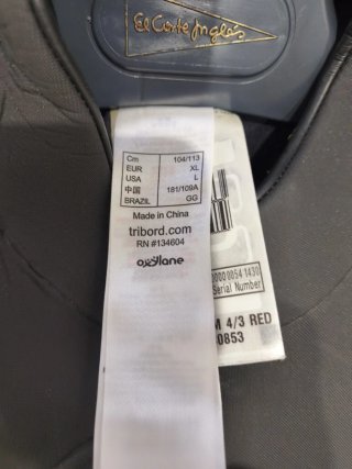 Traje neopreno Tribord XL + aletas 40-41