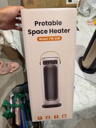 Calefactor con mando a distancia.