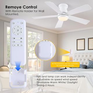 Ventilador de techo blanco silencioso