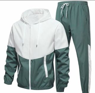 Conjunto deportivo hombre verde y blanco