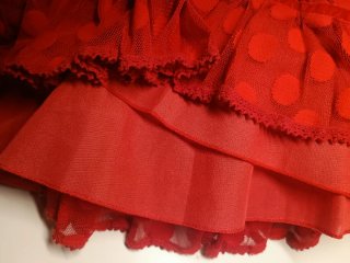 Traje Flamenca Rojo Lunares Talla Única