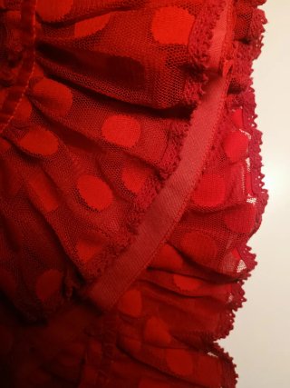 Traje Flamenca Rojo Lunares Talla Única