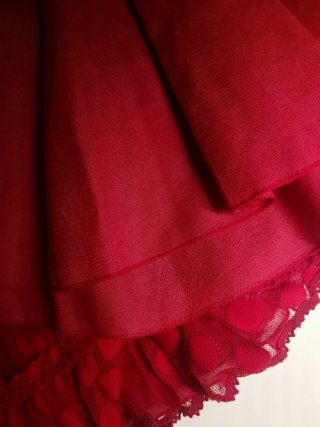 Traje Flamenca Rojo Lunares Talla Única
