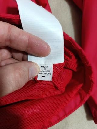 Chaqueta Nike Roja Impermeable Hombre