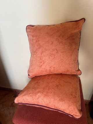 Cojines de salón naranjas