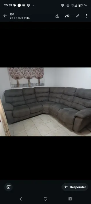 Sofá rinconera de grandes dimensiones
