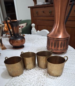 Set 4 Bicchieri Ottone