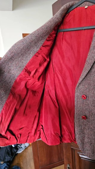 Casaco Blazer Lã Vermelho Tamanho 44