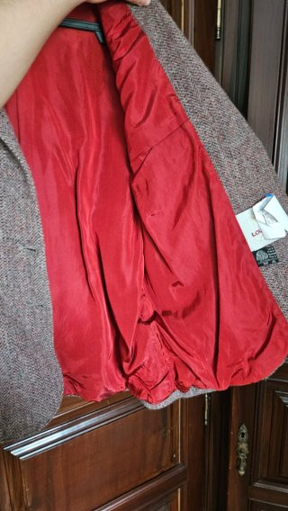 Casaco Blazer Lã Vermelho Tamanho 44