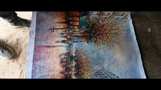 Cuadro al óleo paisaje