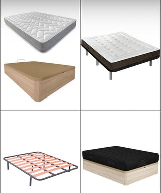 Canapé abatible madera y colchones