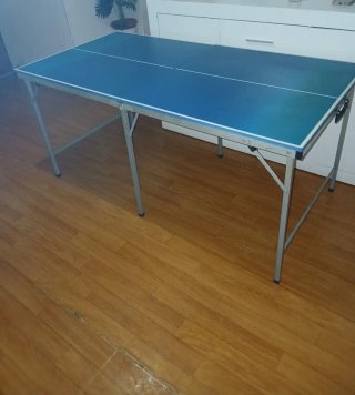 Mesa de Ping Pong Plegable Azul