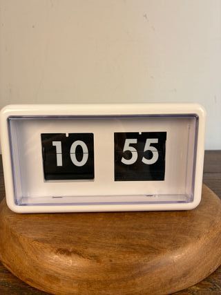 Orologio Flip Clock Bianco Design Non Funzionante