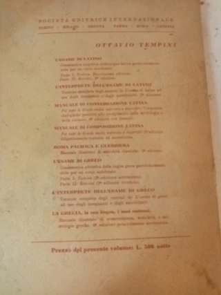 Tempini, O. "RomaNova Esercizi Latini volume 2"SEI