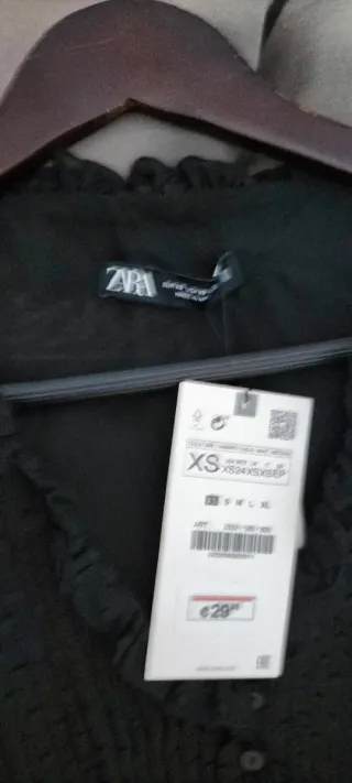 Vestido negro Zara XS