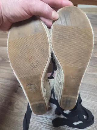 Espadrillas Bata Zeppa Nere Tg 39