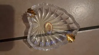 Portacenere a forma di cuore in cristallo