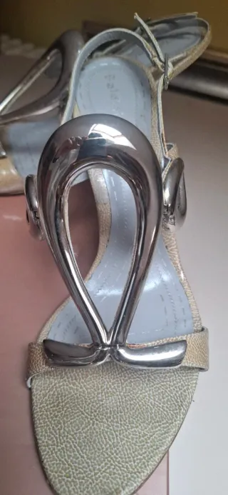 Sandalo Baldinini donna Tg 37 Beige/Argento