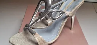 Sandalo Baldinini donna Tg 37 Beige/Argento