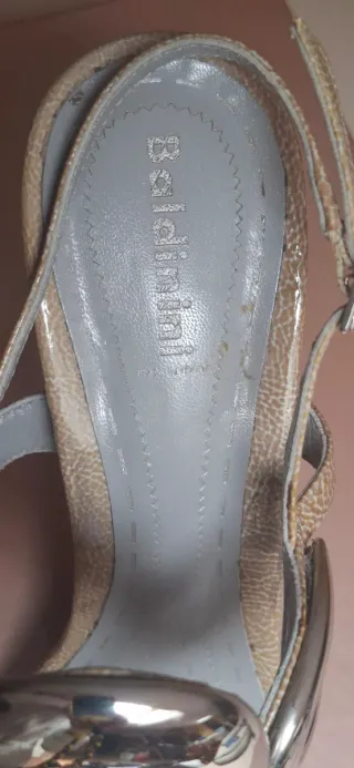 Sandalo Baldinini donna Tg 37 Beige/Argento