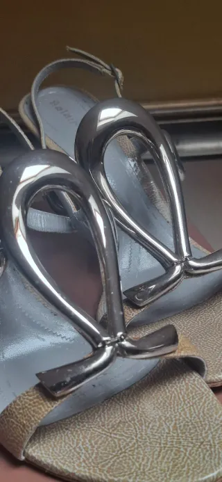 Sandalo Baldinini donna Tg 37 Beige/Argento