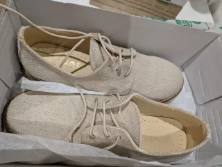 Zapatos comunión niño beige tela
