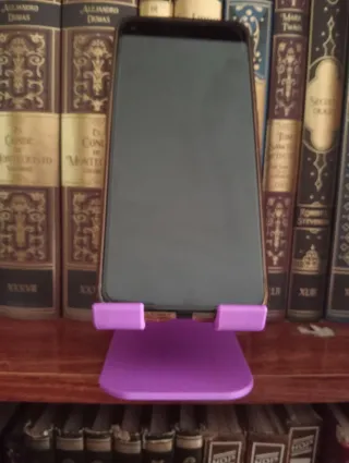 Soporte móvil gato morado
