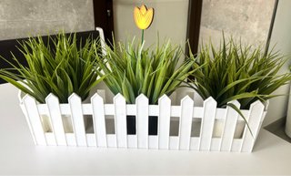 Jardinera Ikea Blanca con 3 Macetas
