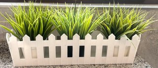Jardinera Ikea Blanca con 3 Macetas